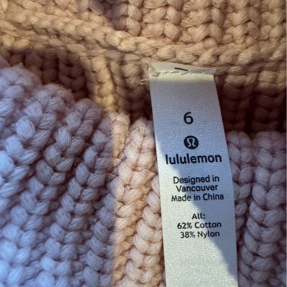 Lululemon Turtleneck Bring The Cozy Misty Pink, Size 6 Mock Neck Cotton - Picture 5 of 10